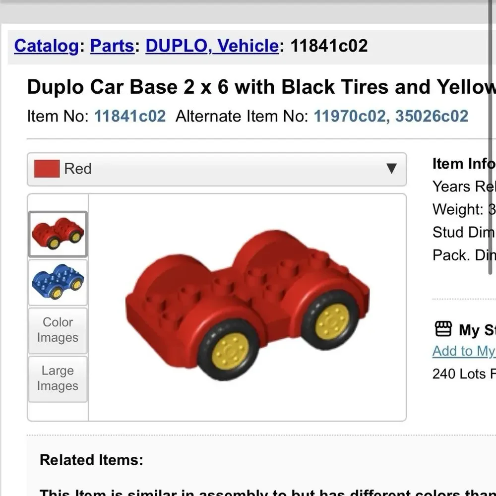 Lego Duplo 10816 Complete My 1st First Cars and Trucks No Box Read Description